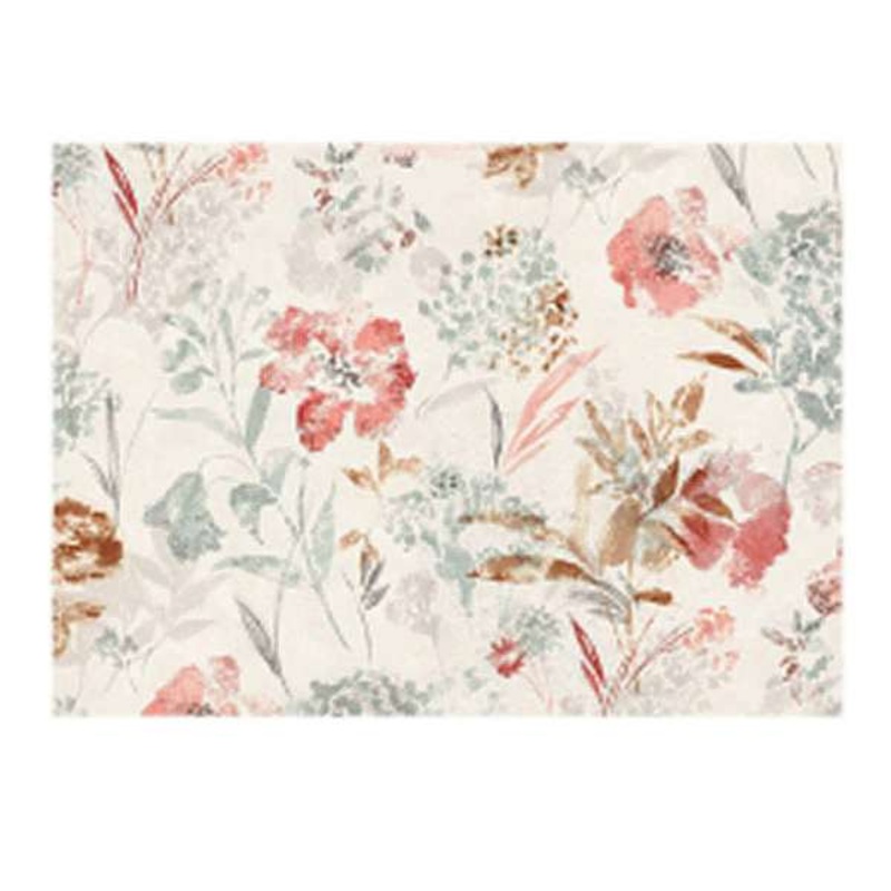 Set of 4 Coral Floral Fields Easy Care Placemats, 14×19