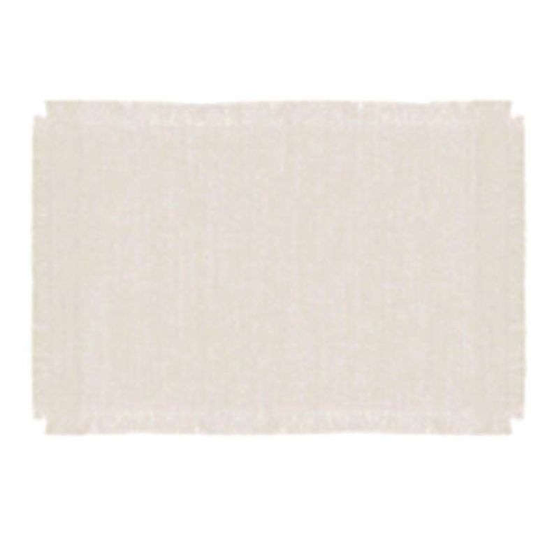 Set of 4 Ivory Zara Placemat with Fringe, 14×19
