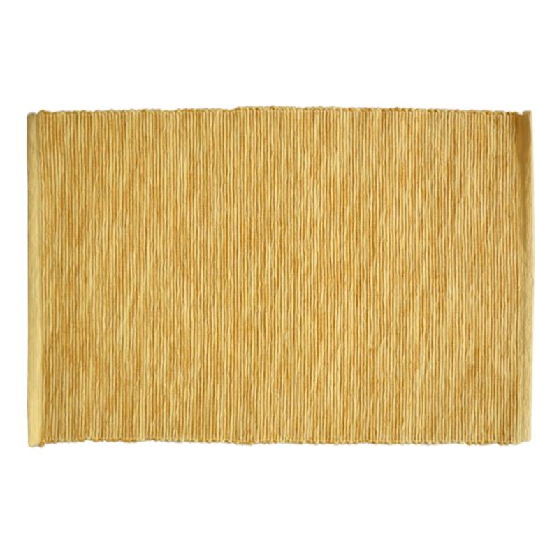 Set of 4 Yellow Textured Cotton Placemats, 18×12