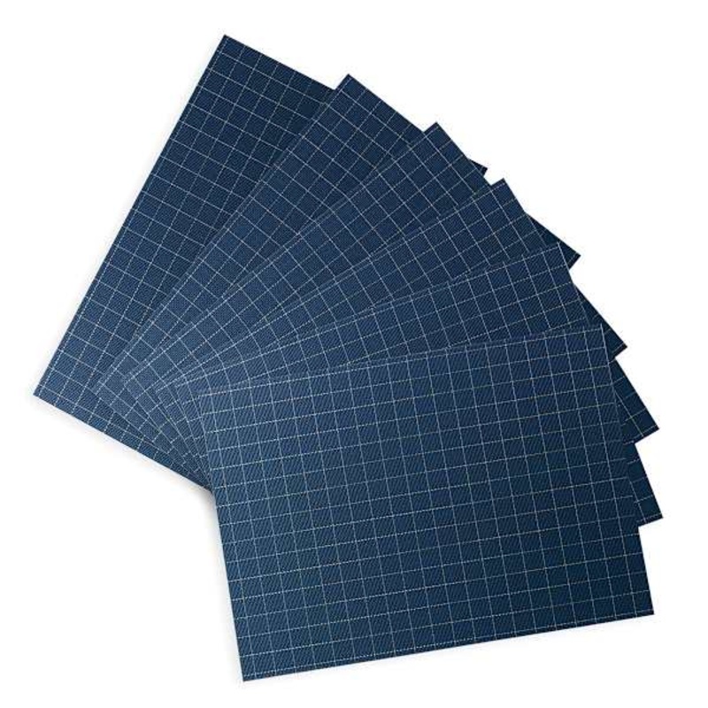 Set of 6 Lexington Navy & Gold Woven Vinyl Placemats, 13×18