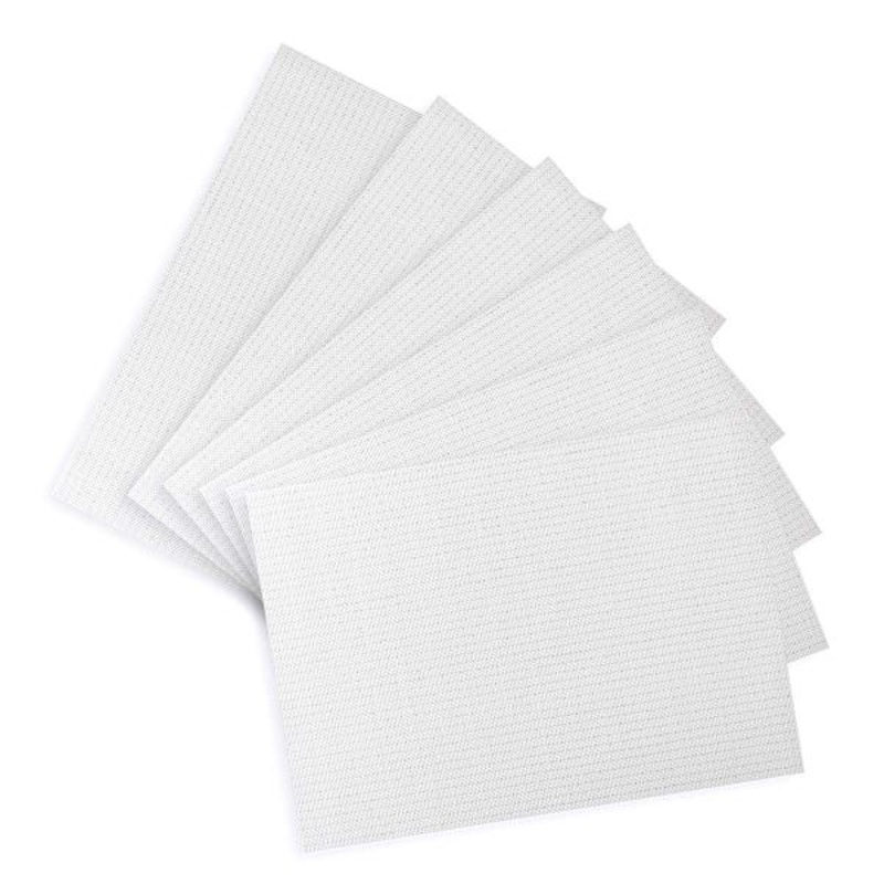 Set of 6 Sandford White Woven Vinyl Placemat, 13×18
