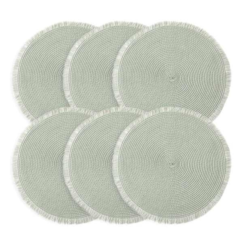 Set of 6 Vargus Spruce Round Placemats, 15″