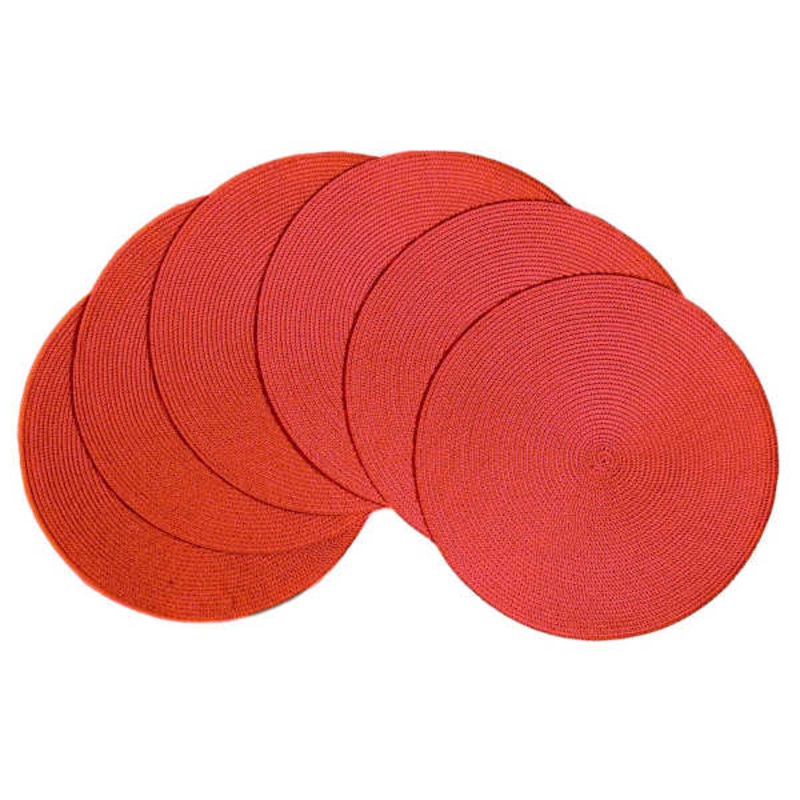 Veranda Set of 6 Redwood Placemats, 15″