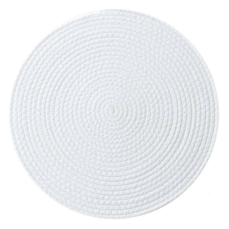 Avilla White Round Placemat, 15″