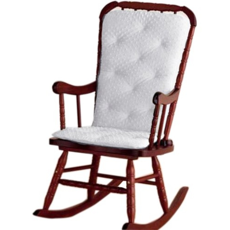 Baby Doll Bedding Heavenly Soft Adult Rocking Chair Pad, White (Chair is not Included with The Product)