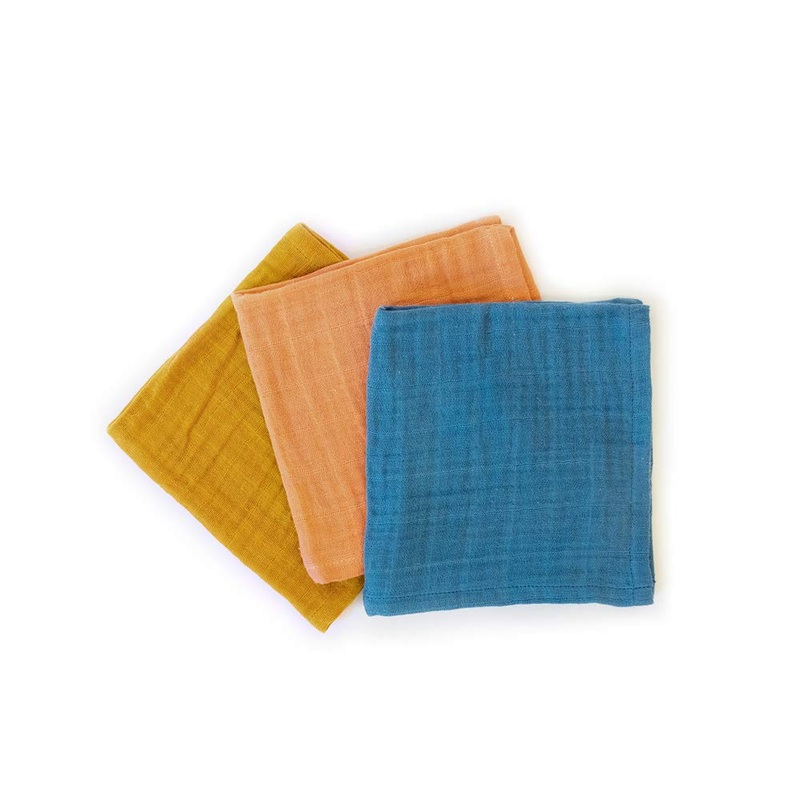 Full Circle Kind Collection, 100% Organic Cotton, Plant-dyed Kitchen Cloths, Set of 3, Multi Color Multicolor