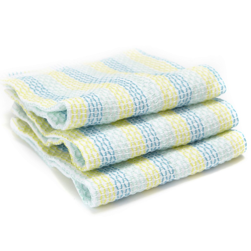 Full Circle Tidy 100% Organic Cotton Dish Cloths, Set of 3, Spring Green Set of 3 Dish Cloths Spring Green