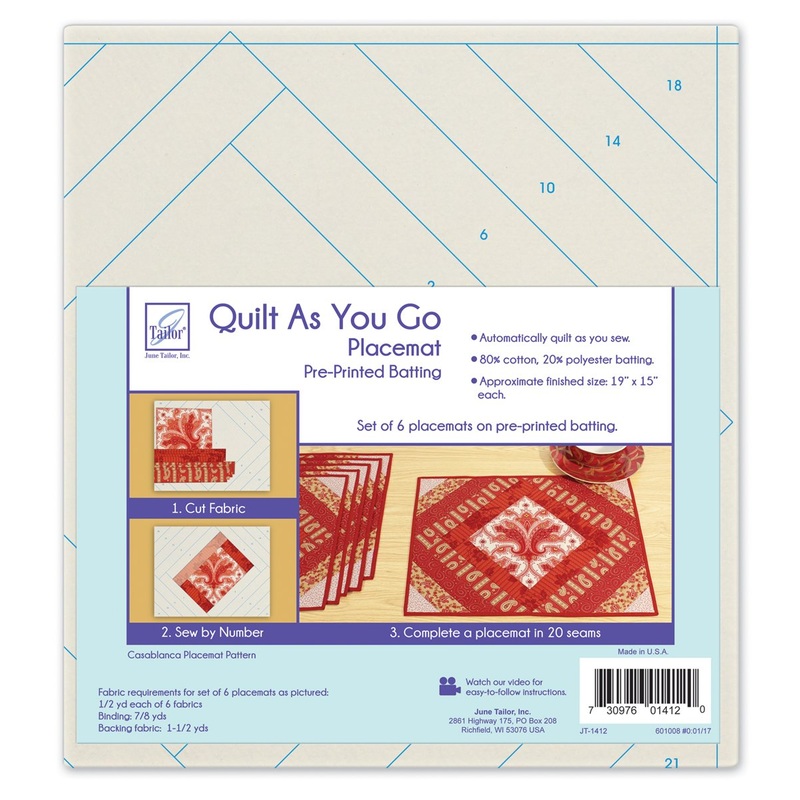 June Tailor Quilt As You Go Placemats Patterns Casablanca 6 Pcs