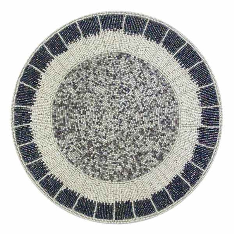Modern Living Blue Beaded Placemat