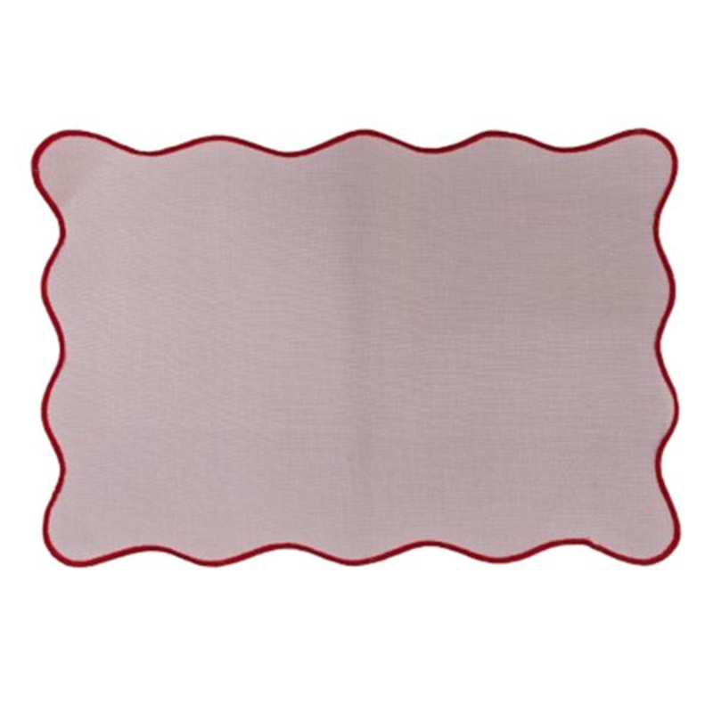 Pink Scalloped Edge Placemat, 13×19