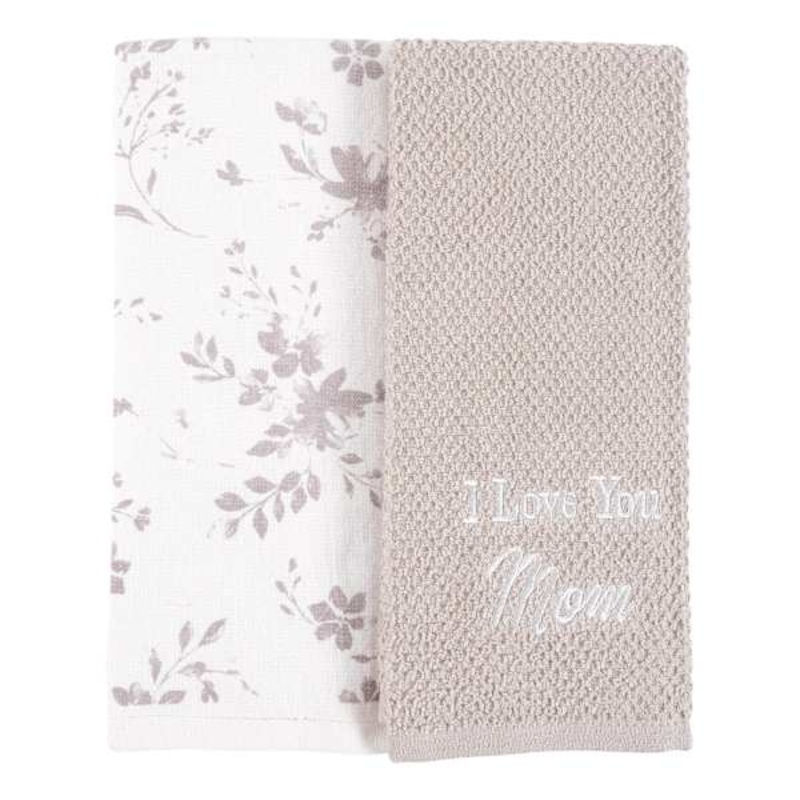 Set of 2 Love Mom Kitchen Towels