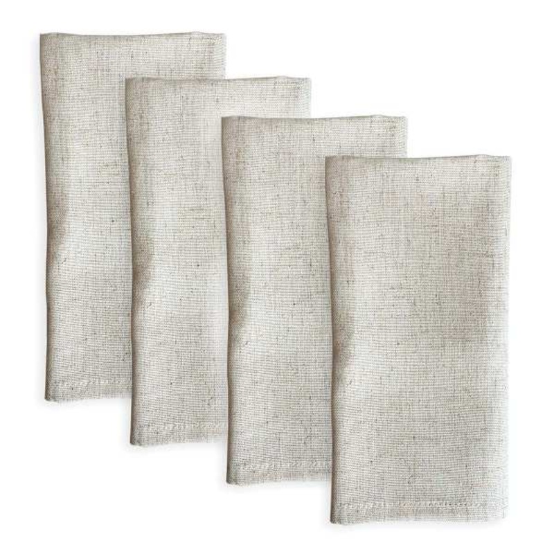 Set of 4 Darby Natural Cloth Napkins, 18″
