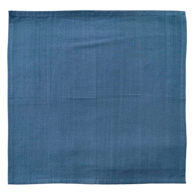 Set of 4 Dark Blue Cloth Napkins