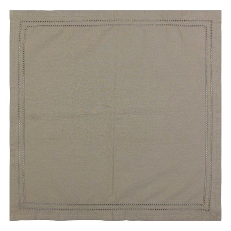 Set of 4 Grey Hemstitched Cloth Napkins