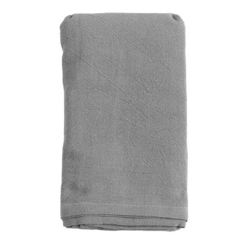 Set of 4 Grey Linen-Like Cotton Napkins, 18″