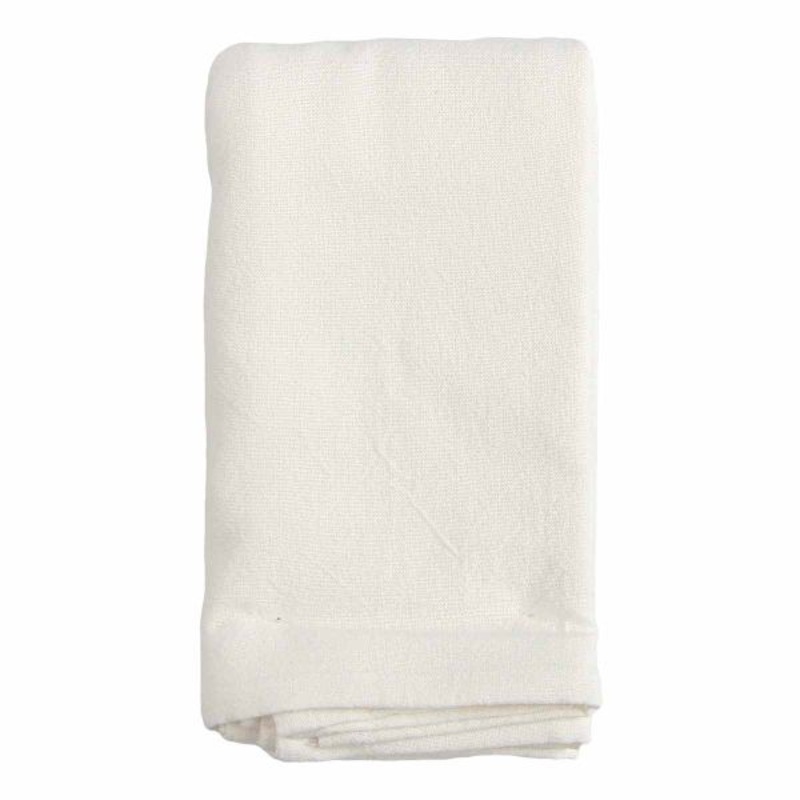 Set of 4 Ivory Linen-Like Cotton Napkins, 18″
