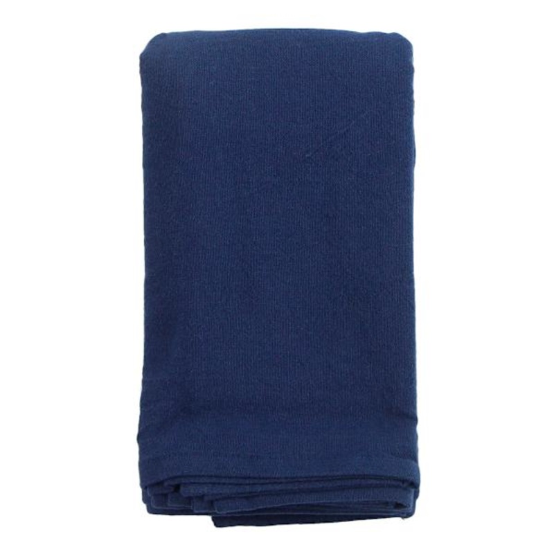 Set of 4 Navy Blue Linen-Like Cotton Napkins, 18″