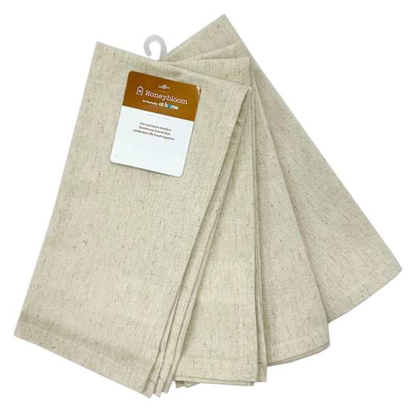 Set of 4 Solid Natural Cloth Napkins