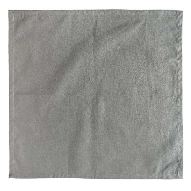 Set of 8 Grey Twill Cloth Napkins