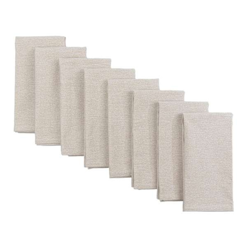 Set of 8 Neutral Cotton Napkins, 18″