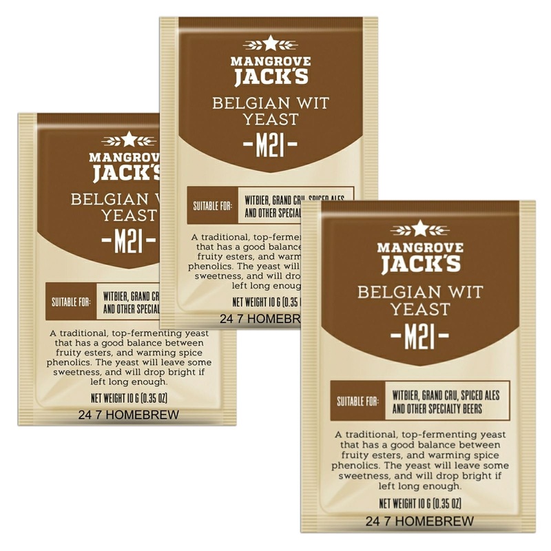 3X Mangrove Jack’s Craft Series Yeast M21 Belgian Wit (10g)