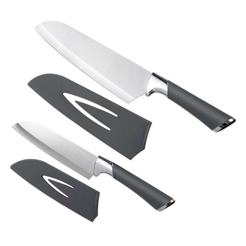 4-Piece Santoku Knife & Sheath Set
