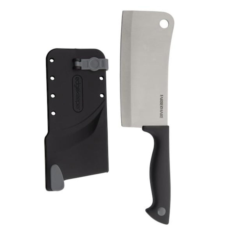 EdgeKeeper Black Cleaver Knife, 6″