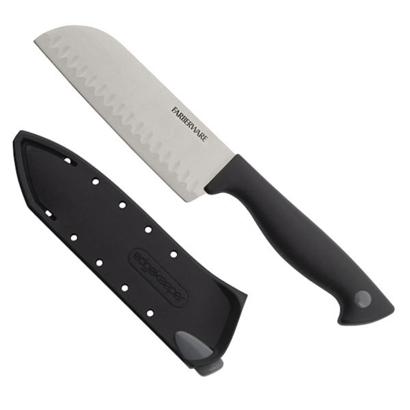 Edgekeeper Black Santoku Knife, 5″