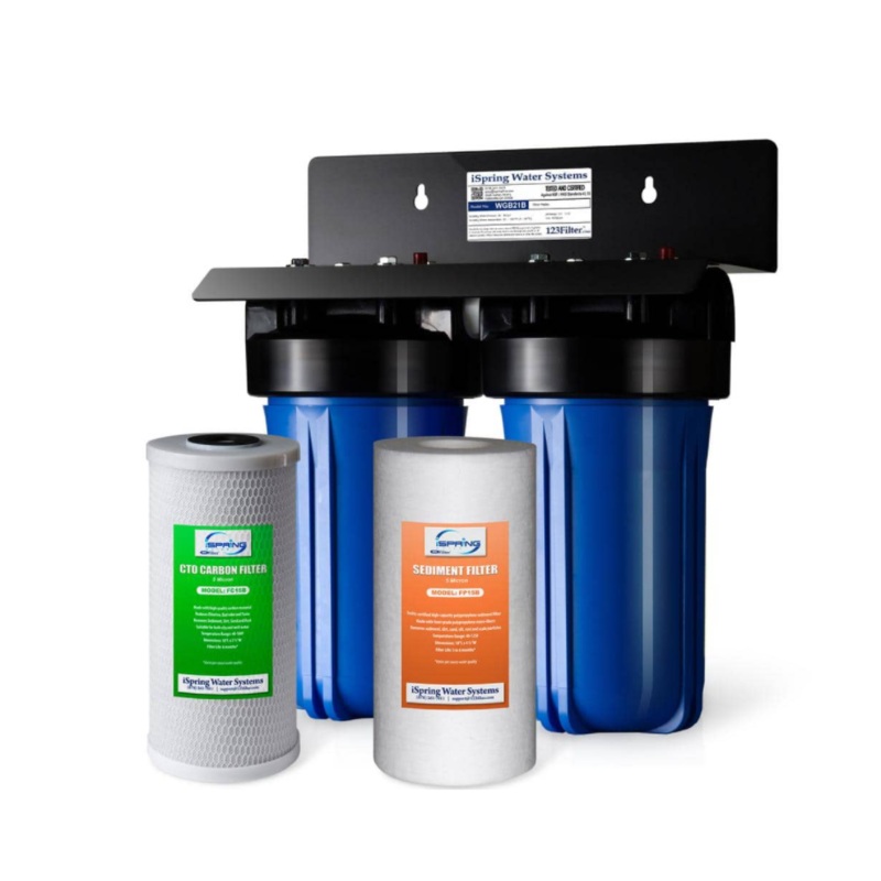 ISPRING 2-Stage Whole House Water Filtration System with 4.5 in. x 10 in