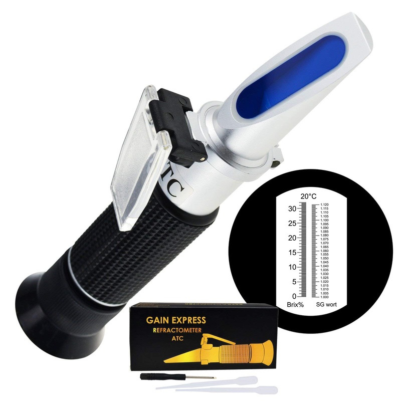 Refractometer beer Wort Refractometer dual scale – SG 1 000 1.120 and BRIX 0 32 % for beer wort SG with ATC function 0 – 32 % BRIX 1 000 – 1 120 word SG