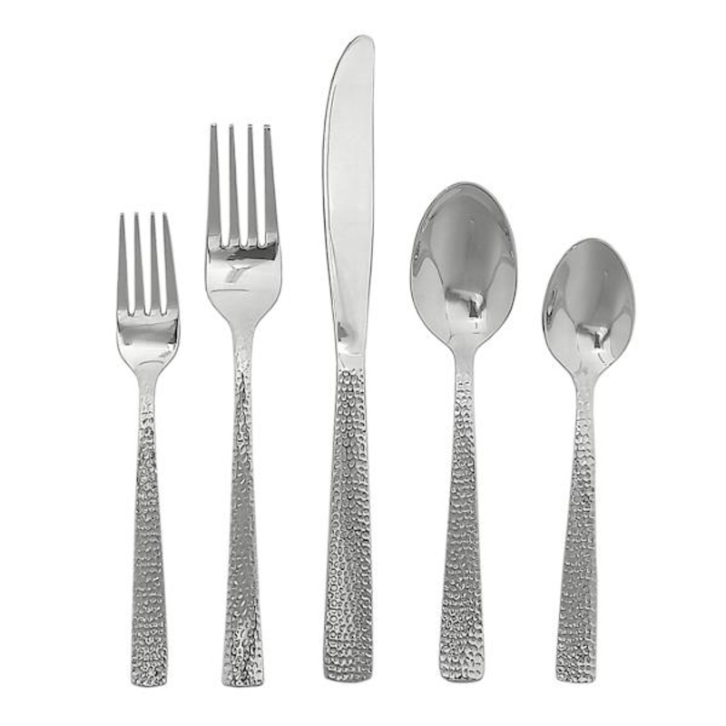 Set of 20 Hammered Flatware