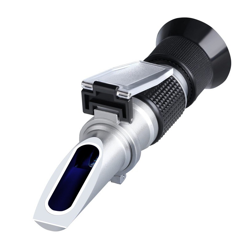 XRCLIF BRIX Refractometer 0 90 % hand-sugar refractometer highly accurate BRIX measuring device with ATC for fruit drinks and juice honey maple syrup molasses and other sugar-containing sugar 0-90 %