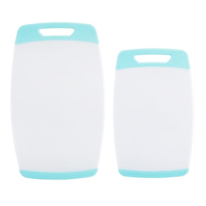 2-Piece Aqua Non-Slip Cutting Board Set
