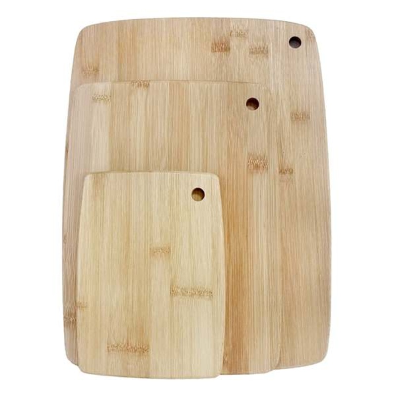 3-Piece Bamboo Board Set with Cutout Ring