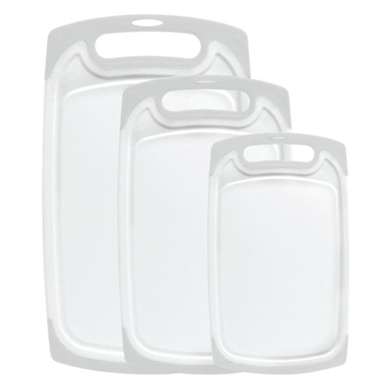 3-Piece Cutting Board Set, Light Grey