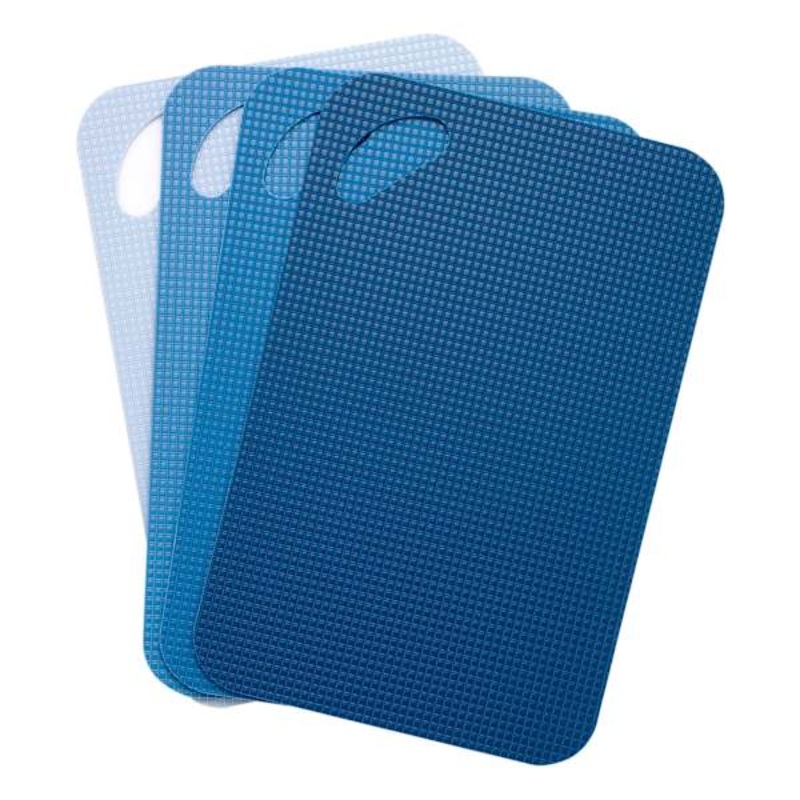 4-Piece Blue Non-Slip Mat Set, 7.5×11.4