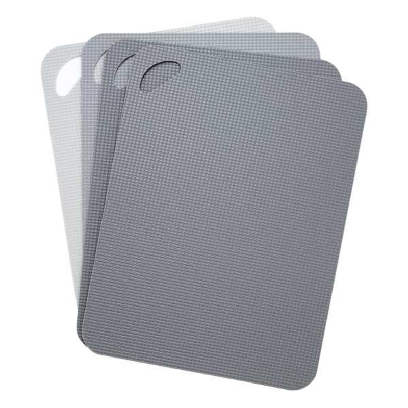 4-Piece Grey Non-Slip Mat Set, 15×11.4