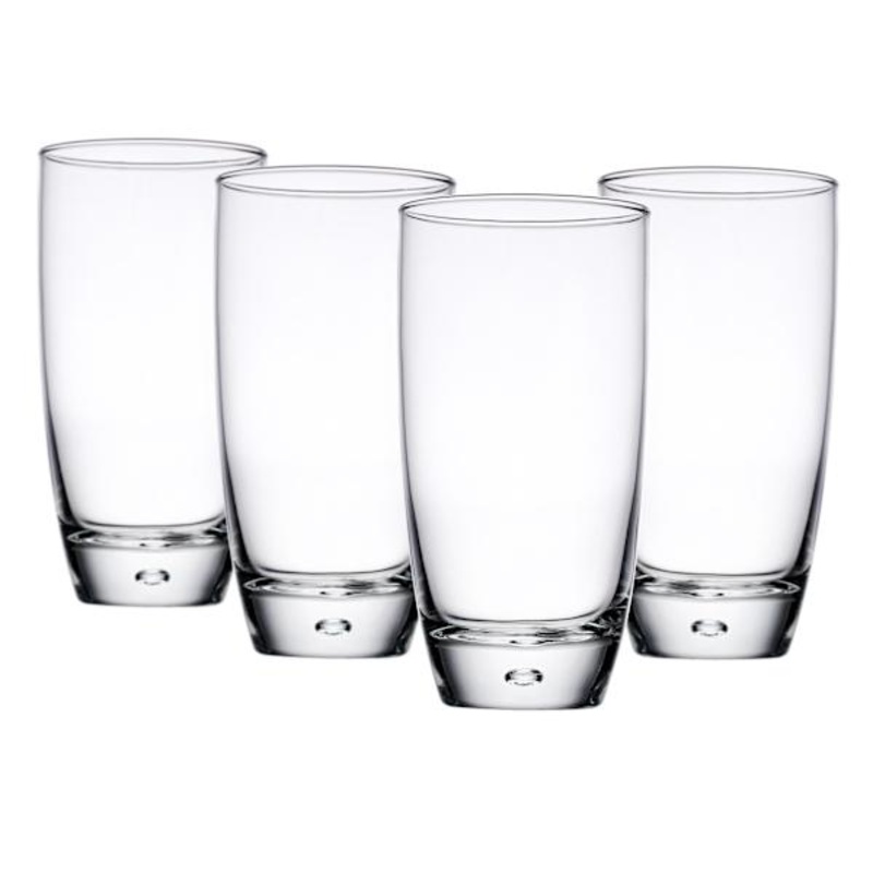 Set of 4 Tribeca Bubble Glass Highball, 16oz