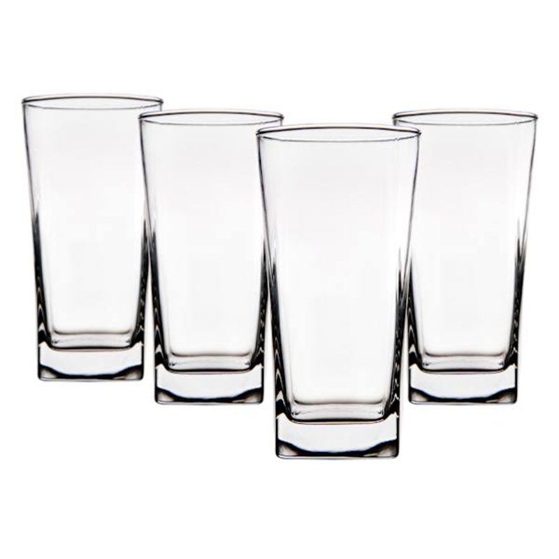 Set of 4 Tribeca Square Highball Glasses, 16oz