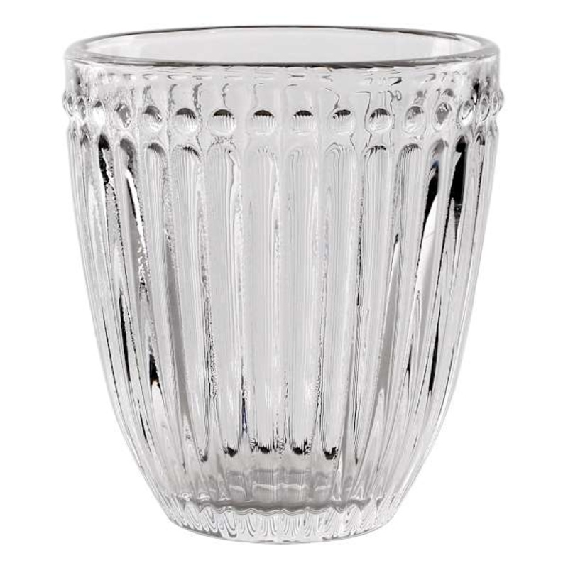 Clear Beaded Double Old Fashioned Glass, 10.5oz