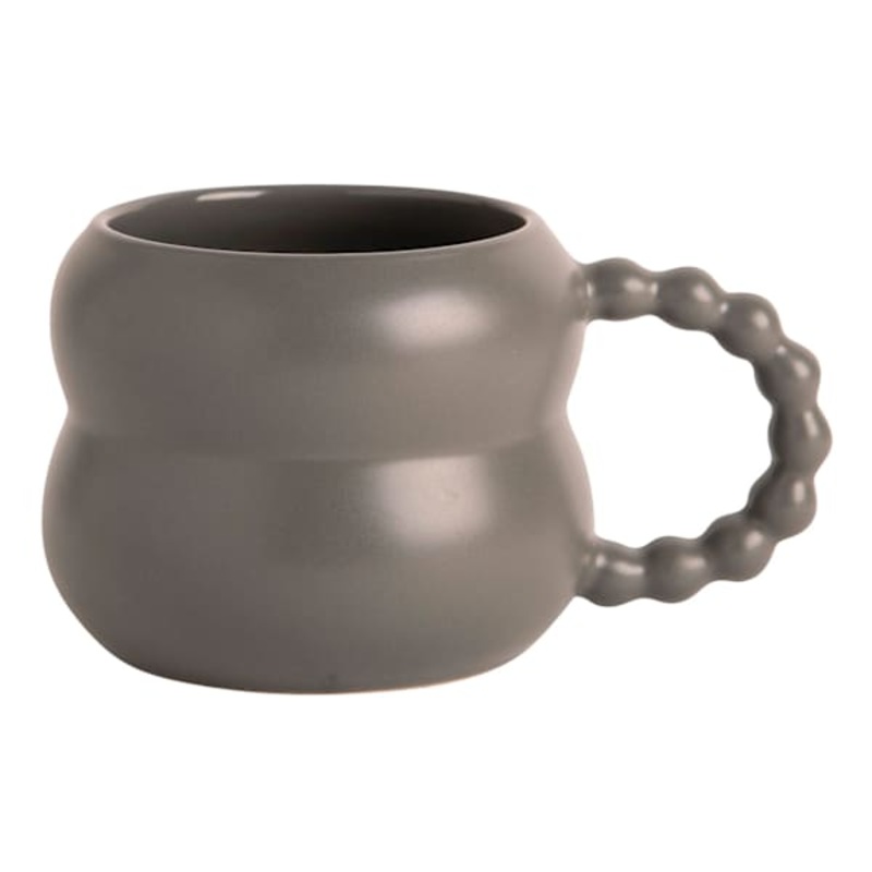 Matte Dark Grey Bubble Mug, 15oz