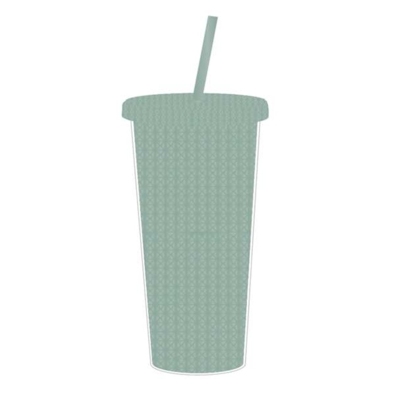 Seafoam Textured Tumbler with Straw, 22oz