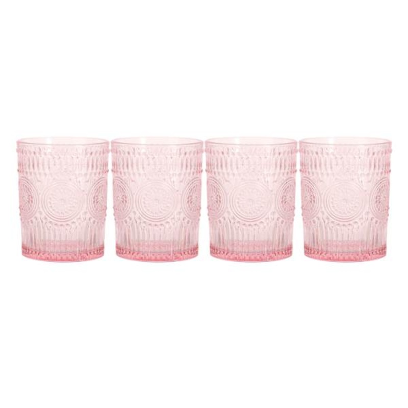 Set of 4 Circa Blush Double Old Fashioned Glasses, 10oz