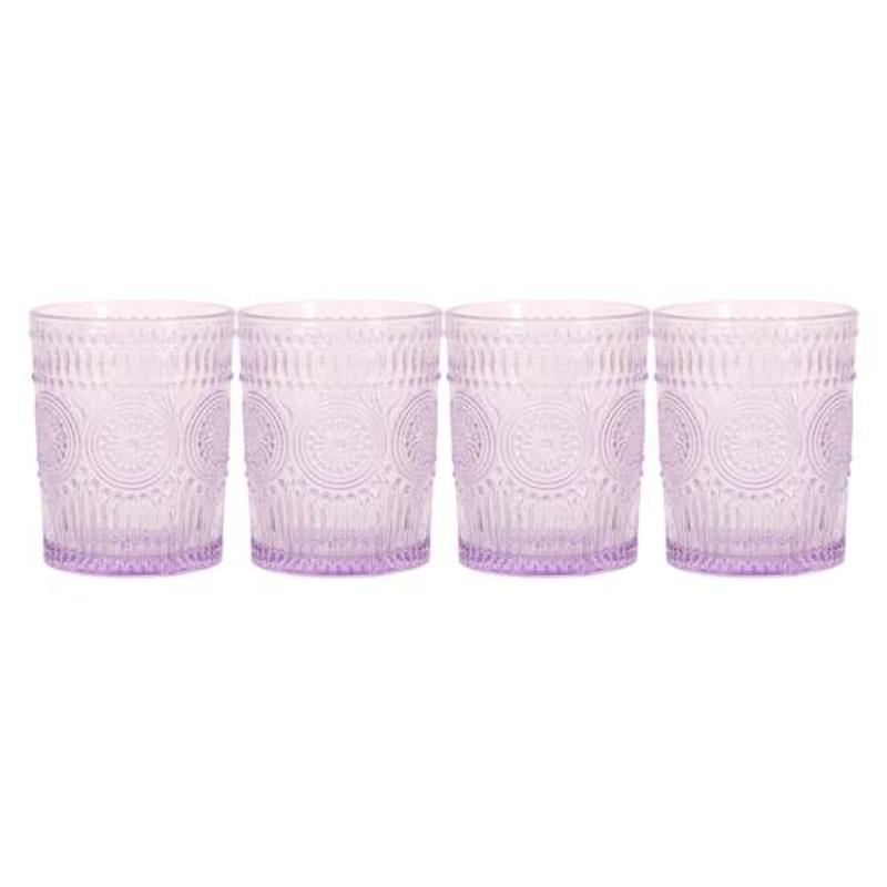 Set of 4 Circa Lavender Double Old Fashioned Glasses, 10oz