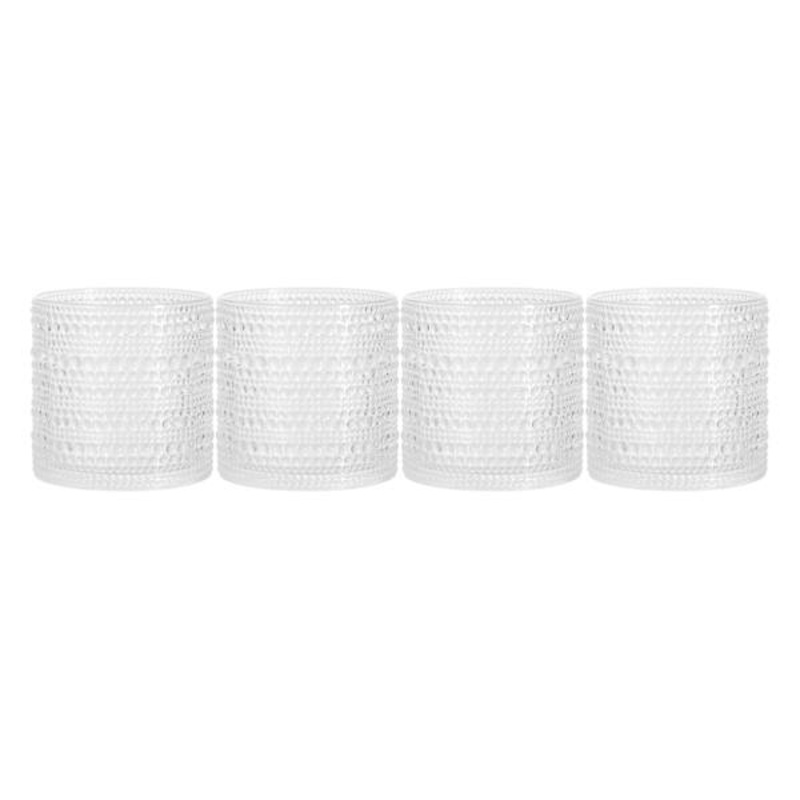 Set of 4 Clear Spectra Double Old Fashioned Glasses, 13oz