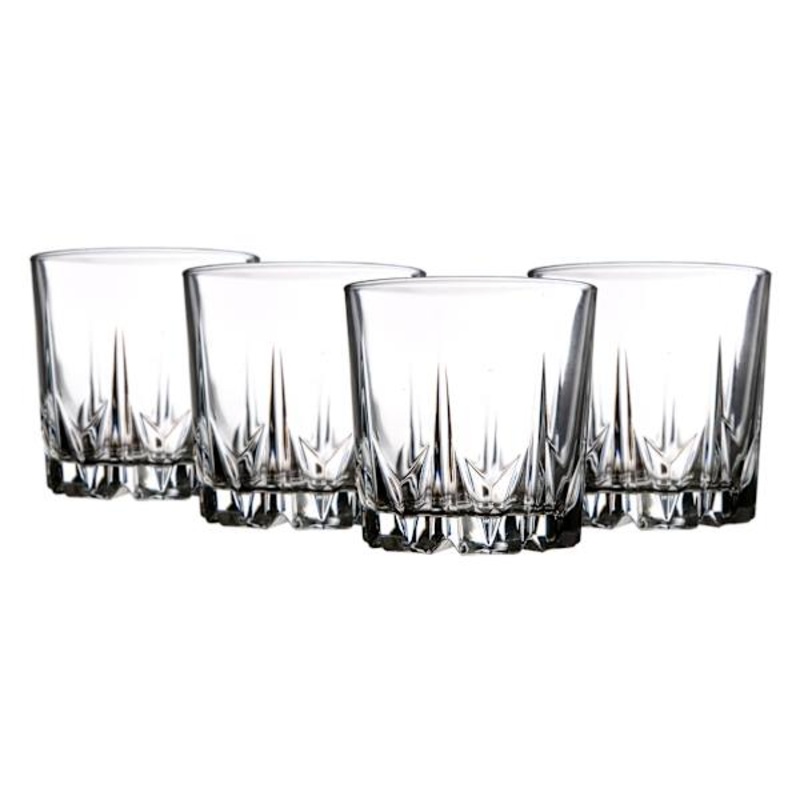 Set of 4 Diamante Double Old Fashioned Glasses, 13oz