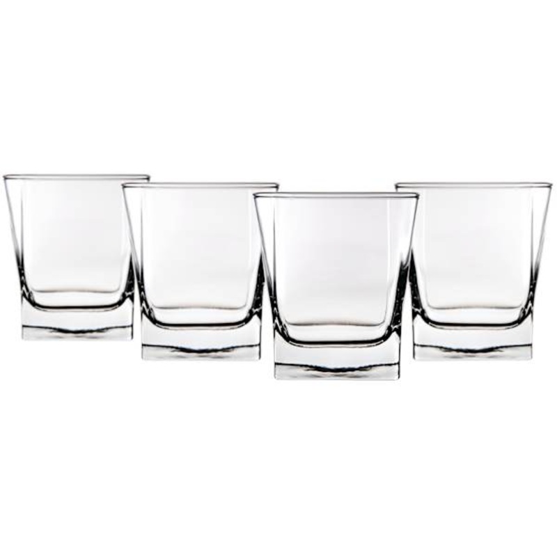 Set of 4 Evo Square Double Old Fashioned Glasses