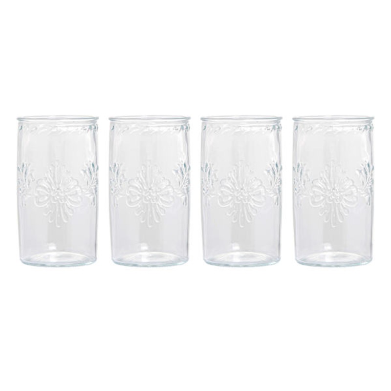 Set of 4 Global Market Flower Highball