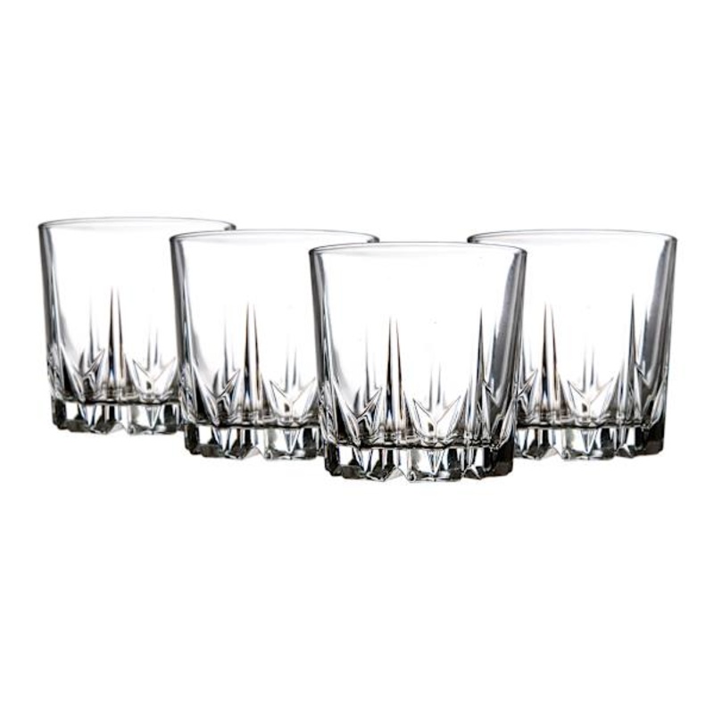 Set of 4 He Grand Diaman Double Old Fashioned Glasses, 13oz