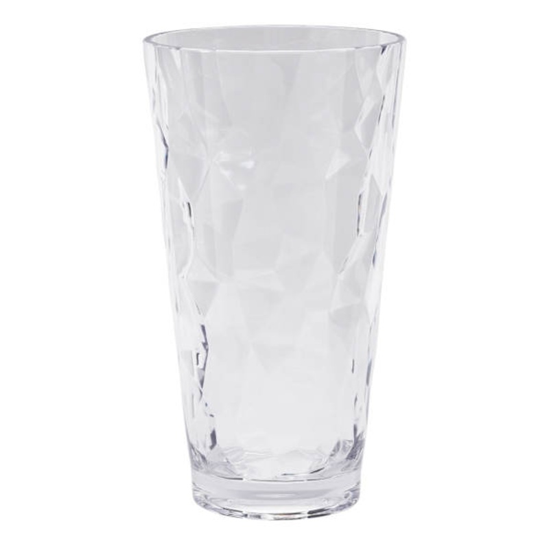 Clear Textured Acrylic Highball Glass, 21oz
